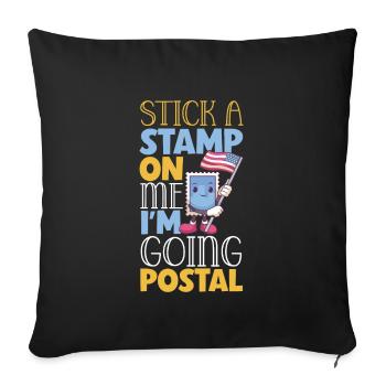 Postal worker mail lady postman mail - Sofa pillowcase 17,3'' x 17,3'' (45 x 45 cm) - black - Front