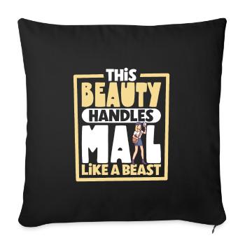 Postal worker mail lady postman mail - Sofa pillowcase 17,3'' x 17,3'' (45 x 45 cm) - black - Front