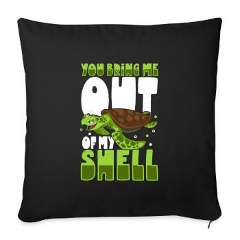 Boxer Boxing Turtle Turtles Sea Ocean Reptile - Housse de coussin décorative 45 x 45 cm - noir - Devant
