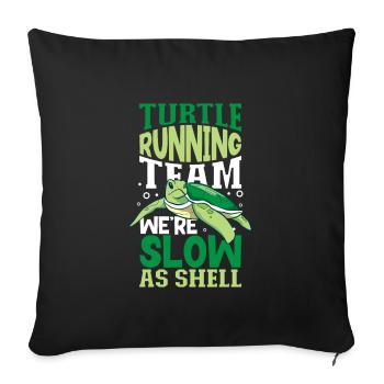 Boxer Boxing Turtle Turtles Sea Ocean Reptile - Housse de coussin décorative 45 x 45 cm - noir - Devant
