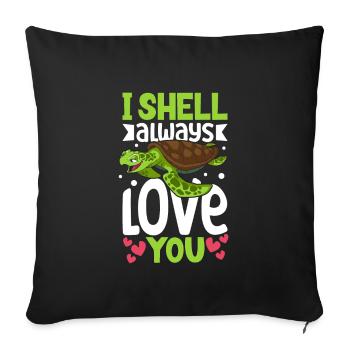 Boxer Boxing Turtle Turtles Sea Ocean Reptile - Housse de coussin décorative 45 x 45 cm - noir - Devant