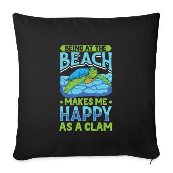 Boxer Boxing Turtle Turtles Sea Ocean Reptile - Housse de coussin décorative 45 x 45 cm - noir - Devant