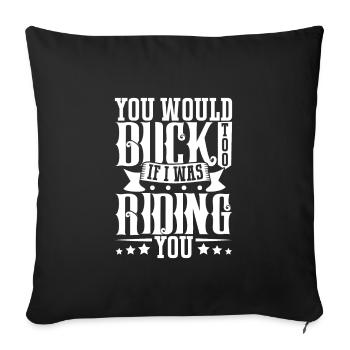 Cowboy Barn Bull Rider Rodeo Country Western - Sofa pillowcase 17,3'' x 17,3'' (45 x 45 cm) - black - Front