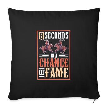 Cowboy Barn Bull Rider Rodéo Country Western - Housse de coussin décorative 45 x 45 cm - noir - Devant
