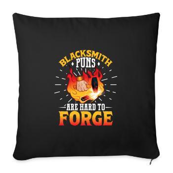 Forgeron Métallurgiste Bladesmith Métal - Housse de coussin décorative 45 x 45 cm - noir - Devant