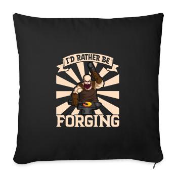 Forgeron Métallurgiste Bladesmith Métal - Housse de coussin décorative 45 x 45 cm - noir - Devant