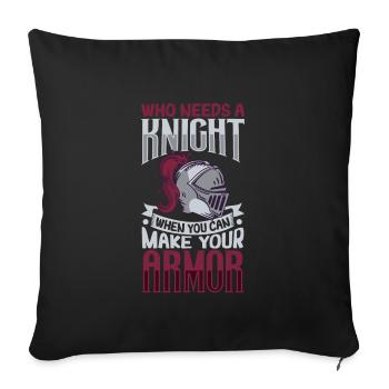 Forgeron Métallurgiste Bladesmith Métal - Housse de coussin décorative 45 x 45 cm - noir - Devant