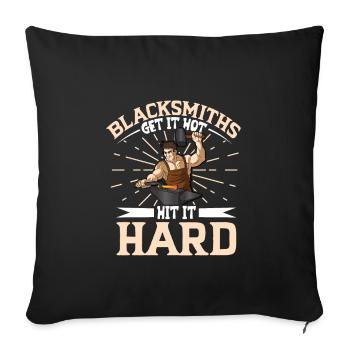 Forgeron Métallurgiste Bladesmith Métal - Housse de coussin décorative 45 x 45 cm - noir - Devant