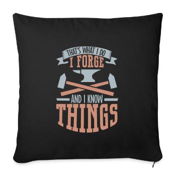 Forgeron Métallurgiste Bladesmith Métal - Housse de coussin décorative 45 x 45 cm - noir - Devant