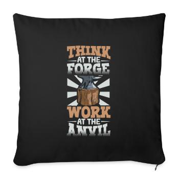 Forgeron Métallurgiste Bladesmith Métal - Housse de coussin décorative 45 x 45 cm - noir - Devant