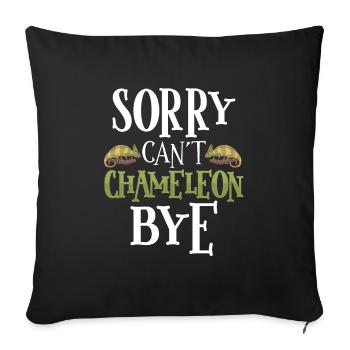 Chameleon Reptile Owner Lizard Reptile Pet - Sofakissenbezug 45 x 45 cm - Schwarz - Vorne