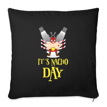 Mexican Wrestling Lucha Wrestling Mask - Sofa pillowcase 17,3'' x 17,3'' (45 x 45 cm) - black - Front