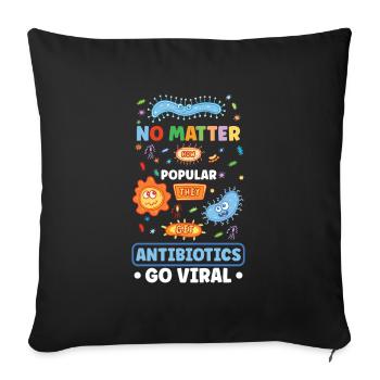 Funny pharmacien pharmacie technicien en pharmacie - Housse de coussin décorative 45 x 45 cm - noir - Devant