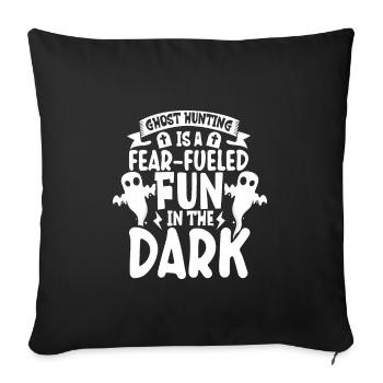 Paranormal Research Halloween Ghost Hunter - Sofa pillowcase 17,3'' x 17,3'' (45 x 45 cm) - black - Front