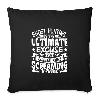 Paranormal Research Halloween Ghost Hunter - Sofa pillowcase 17,3'' x 17,3'' (45 x 45 cm) - black - Front