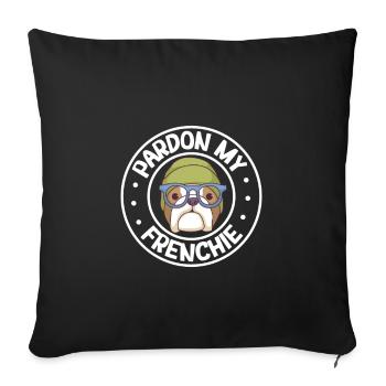 french bulldog english bulldog dog lover bulldog - Sofakissenbezug 45 x 45 cm - Schwarz - Vorne