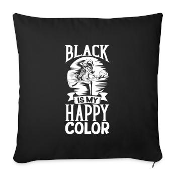 Sorcière Occulte Gothique Sombre Satanique Impie - Housse de coussin décorative 45 x 45 cm - noir - Devant