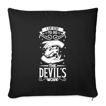 Sorcière Occulte Gothique Sombre Satanique Impie - Housse de coussin décorative 45 x 45 cm - noir - Devant