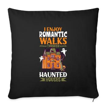 Paranormal Research Halloween Ghost Hunter - Sofa pillowcase 17,3'' x 17,3'' (45 x 45 cm) - black - Front