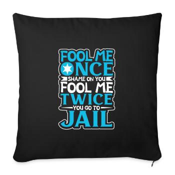 Police Policier Bureau de police - Housse de coussin décorative 45 x 45 cm - noir - Devant