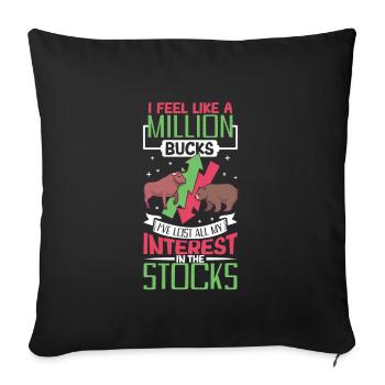 Traders boursiers, traders Forex, trading investisseur - Housse de coussin décorative 45 x 45 cm - noir - Devant