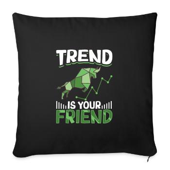Traders boursiers, traders Forex, trading investisseur - Housse de coussin décorative 45 x 45 cm - noir - Devant