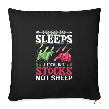 Traders boursiers, traders Forex, trading investisseur - Housse de coussin décorative 45 x 45 cm - noir - Devant