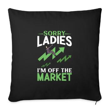 Traders boursiers, traders Forex, trading investisseur - Housse de coussin décorative 45 x 45 cm - noir - Devant