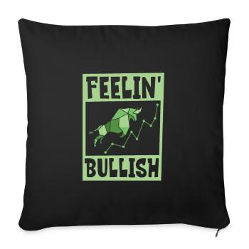 Traders boursiers, traders Forex, trading investisseur - Housse de coussin décorative 45 x 45 cm - noir - Devant