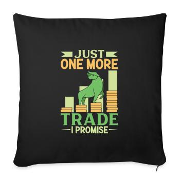 Traders boursiers, traders Forex, trading investisseur - Housse de coussin décorative 45 x 45 cm - noir - Devant