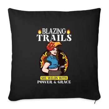 Welder Funny Funny Sweat Gift - Sofa pillowcase 17,3'' x 17,3'' (45 x 45 cm) - black - Front