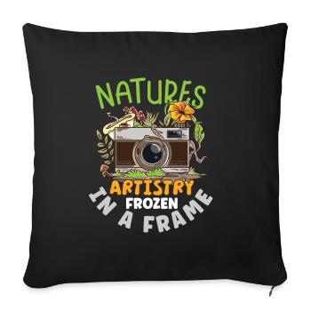 Photographie Photographie Photographe Appareil photo Image - Housse de coussin décorative 45 x 45 cm - noir - Devant