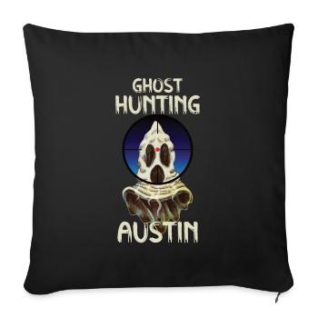 Paranormal Investigator Austin Ghost Hunter Ghost - Sofa pillowcase 17,3'' x 17,3'' (45 x 45 cm) - black - Front