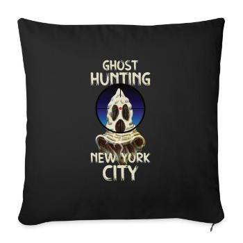 Paranormal Investigator New york City Ghost Ghost - Sofa pillowcase 17,3'' x 17,3'' (45 x 45 cm) - black - Front