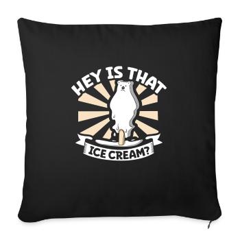 Ours polaire Réchauffement climatique Chasse au phoque arctique Ursus - Housse de coussin décorative 45 x 45 cm - noir - Devant