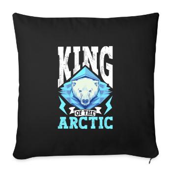 Ours polaire Réchauffement climatique Chasse au phoque arctique Ursus - Housse de coussin décorative 45 x 45 cm - noir - Devant