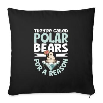 Ours polaire Réchauffement climatique Chasse au phoque arctique Ursus - Housse de coussin décorative 45 x 45 cm - noir - Devant