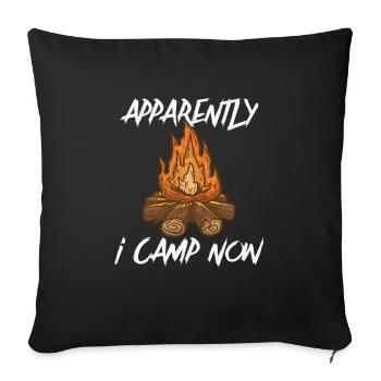 Scout Camping Outdoor Campfire Hiking Backpacking - Sofa pillowcase 17,3'' x 17,3'' (45 x 45 cm) - black - Front