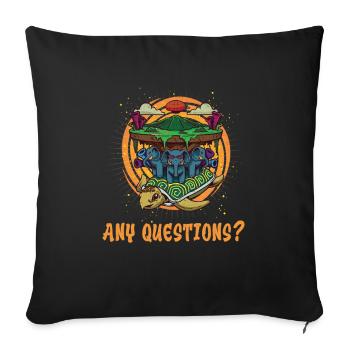 Théorie de la Terre plate Terre plate Armée de la Terre plate Terre - Housse de coussin décorative 45 x 45 cm - noir - Devant