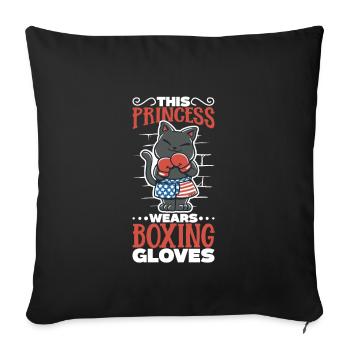 Women's Boxing Women's Boxing Boxer Women - Sofa pillowcase 17,3'' x 17,3'' (45 x 45 cm) - black - Front
