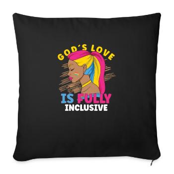Afro Black Girl Pride Afro Girl Afrocentrique - Housse de coussin décorative 45 x 45 cm - noir - Devant