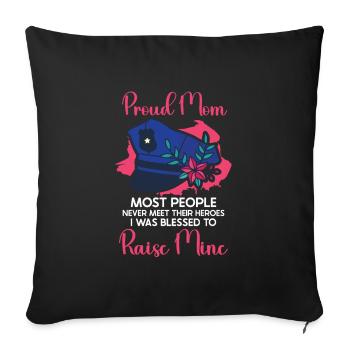 Police Cop Officer Police Office - Sofa pillowcase 17,3'' x 17,3'' (45 x 45 cm) - black - Front