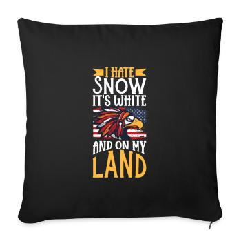 Indian Aborigines History of the Indigenous People - Sofa pillowcase 17,3'' x 17,3'' (45 x 45 cm) - black - Front