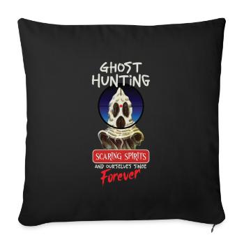 Paranormal Research Halloween Ghost Hunter - Sofa pillowcase 17,3'' x 17,3'' (45 x 45 cm) - black - Front