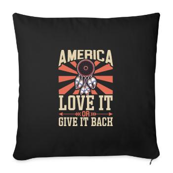 Indian Aborigines History of the Indigenous People - Sofa pillowcase 17,3'' x 17,3'' (45 x 45 cm) - black - Front