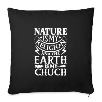 Indian Aborigines History of the Indigenous People - Sofa pillowcase 17,3'' x 17,3'' (45 x 45 cm) - black - Front