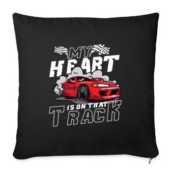Race Car Dirt Track Racing Funny Racer Race Car - Sofa pillowcase 17,3'' x 17,3'' (45 x 45 cm) - black - Front