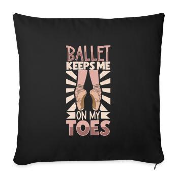 Ballet Ballerina Dance Dancer Dancing Ballet Gift - Sofakissenbezug 45 x 45 cm - Schwarz - Vorne