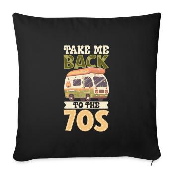 Hippie Lifestyle Flower Power Free Spirit Harmony - Sofa pillowcase 17,3'' x 17,3'' (45 x 45 cm) - black - Front