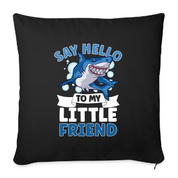 Shark Ocean Predator Plongée sous-marine - Housse de coussin décorative 45 x 45 cm - noir - Devant